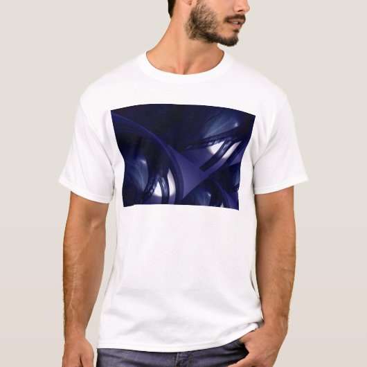 Futuristische Abstracte Rippling Fantasy Abstract T-shirt (Voorkant)