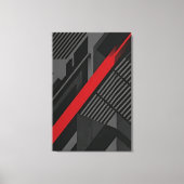 Futuristische Abstracte Rood Zwart Canvas Afdruk (Voorkant)