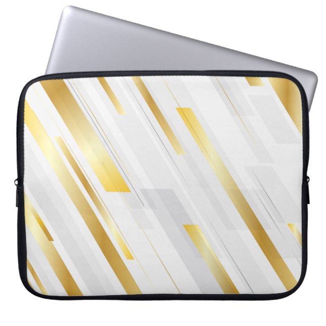 Futuristische Abstracte strepen Laptop Sleeve (Voorkant)