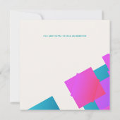 Futuristische Abstracte Turquoise Roze Trouw Uitno (Achterkant)