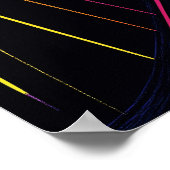 Futuristische Abstracte visie – Neon kubistisch po Poster (Hoek)