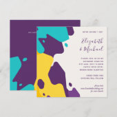 Futuristische Abstracte Wijnrode Turquoise Trouw U (Voorkant / Achterkant)