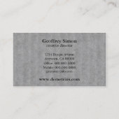 Futuristische afmetingen Visitekaartje, grijs Visitekaartje (Achterkant)