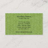 Futuristische afmetingen Visitekaartje, groen Visitekaartje (Achterkant)