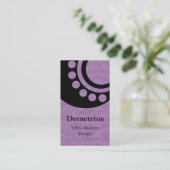 Futuristische afmetingen Visitekaartje, lavender Visitekaartje (Staand voorkant)