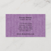 Futuristische afmetingen Visitekaartje, lavender Visitekaartje (Achterkant)
