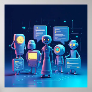 Futuristische AI-assistenten Poster