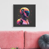 Futuristische AI Robot Canvas Muurkunst – Vetgedru (Insitu (Woonkamer))