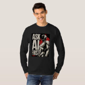 Futuristische AI Robot Humanoïde Tech Design T-shirt (Voorkant volledig)