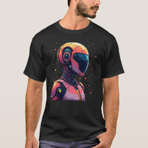 Futuristische AI Robot T-Shirt voor Heren – Vetged