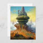 Futuristische Alien City Sci-Fi Art Briefkaart (Voorkant / Achterkant)