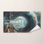 Futuristische Alien Planet Portal met Magic Gate Bad Handdoek (Handdoek)