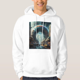Futuristische Alien Planet Portal met Magic Gate Hoodie