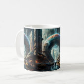 Futuristische Alien Planet Portal met Magic Gate Koffiemok (Voorkant links)