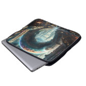 Futuristische Alien Planet Portal met Magic Gate Laptop Sleeve (Voorkant onderkant)