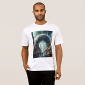 Futuristische Alien Planet Portal met Magic Gate T-shirt (Voorkant volledig)