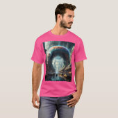 Futuristische Alien Planet Portal met Magic Gate T-shirt (Voorkant volledig)