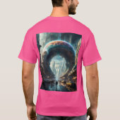 Futuristische Alien Planet Portal met Magic Gate T-shirt (Achterkant)