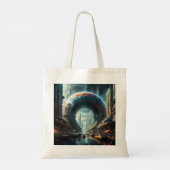 Futuristische Alien Planet Portal met Magic Gate Tote Bag (Achterkant)