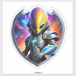 futuristische alien sticker