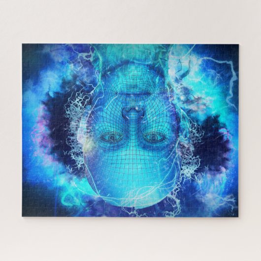 Futuristische Android Robot Legpuzzel (Horizontaal)