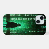 futuristische anime iPhone 15 case (Achterkant horizontaal)