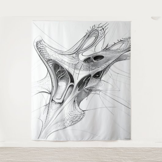 Futuristische architecturale weergave: golvend wandkleed (Voorkant)