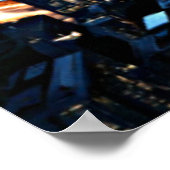 Futuristische architectuur van het stadsbeeld poster (Hoek)