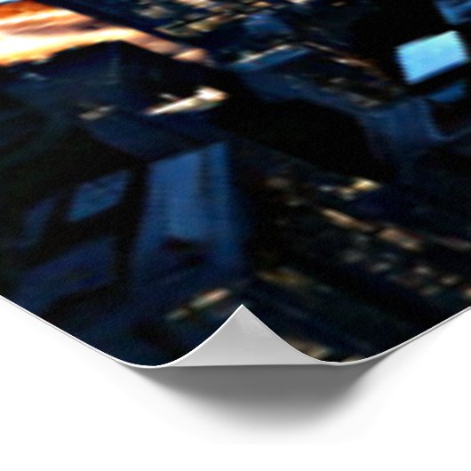 Futuristische architectuur van het stadsbeeld poster (Hoek)