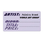 Futuristische artiest prijsetiketten Labels (Voorkant)