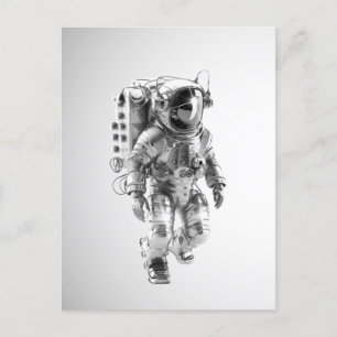 futuristische astronaut briefkaart