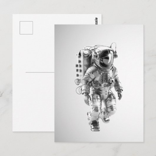 futuristische astronaut briefkaart (Voorkant / Achterkant)