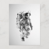 futuristische astronaut briefkaart (Voorkant)