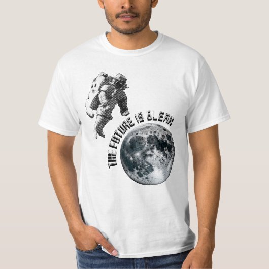 futuristische astronaut | De toekomst is somber T-shirt (Voorkant)