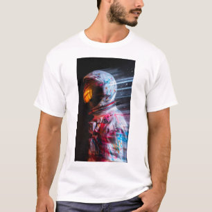 Futuristische astronaut op Mars Motion Blur T-shir T-shirt