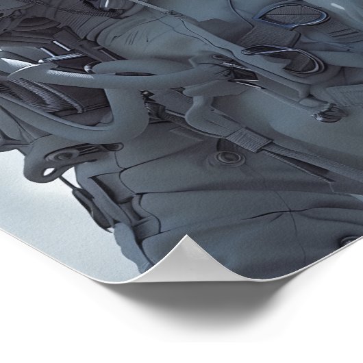 Futuristische Astronaut - Space Exploration Poster (Hoek)