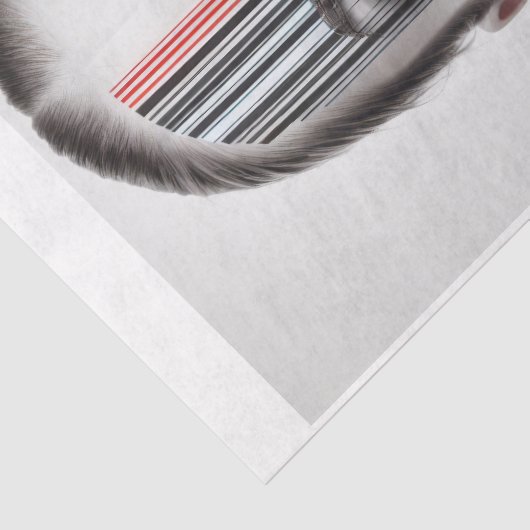 Futuristische bar gecodeerde vrouw tissuepapier (Detail)