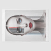 Futuristische bar gecodeerde vrouw tissuepapier (Voorkant)