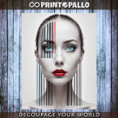 Futuristische bar gecodeerde vrouw tissuepapier