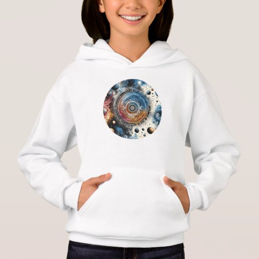 Futuristische Batik Kosmische Kunst – Ruimteontwer (Voorkant)