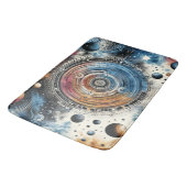Futuristische Batik Kosmische Kunst – Ruimteontwer Badmat (Gekanteld)