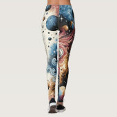 Futuristische Batik Kosmische Kunst – Ruimteontwer Leggings (Achterkant)