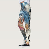 Futuristische Batik Kosmische Kunst – Ruimteontwer Leggings (Links)