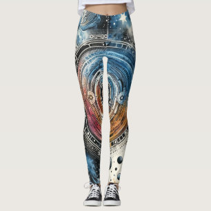 Futuristische Batik Kosmische Kunst – Ruimteontwer Leggings