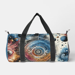 Futuristische Batik Kosmische Kunst – Ruimteontwer Plunjezak
