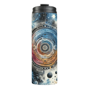 Futuristische Batik Kosmische Kunst – Ruimteontwer Thermosbeker