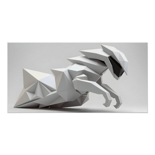 futuristische bewegingssculptuur perfect poster (Voorkant)