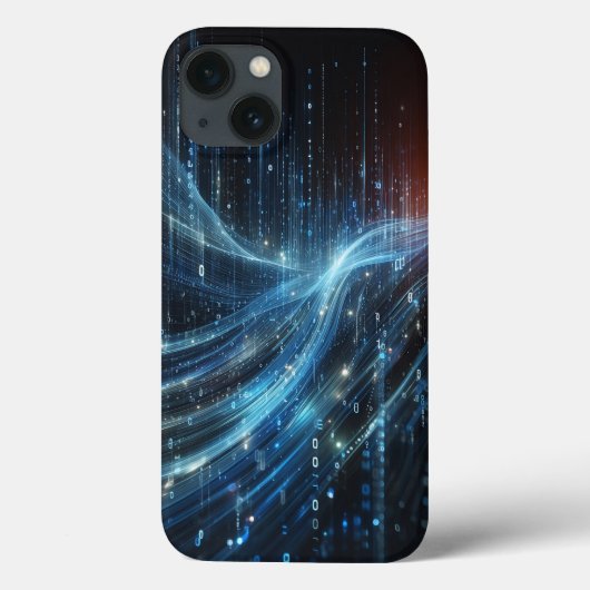 Futuristische binaire code datastroom telefoonhoes Case-Mate iPhone case (Achterkant)