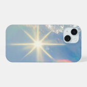 Futuristische blauwe chroom iPhone 14 Pro Max hoes 15 Case (Achterkant horizontaal)