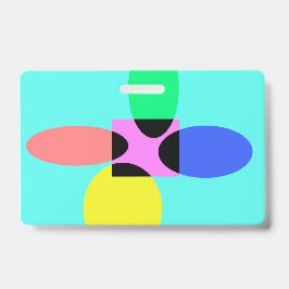 Futuristische bloem badge